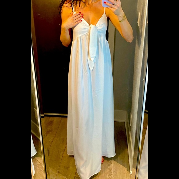 Brand NEW white flowy empire waist maternity/summer dressy/casual maxi dress - Picture 6 of 6